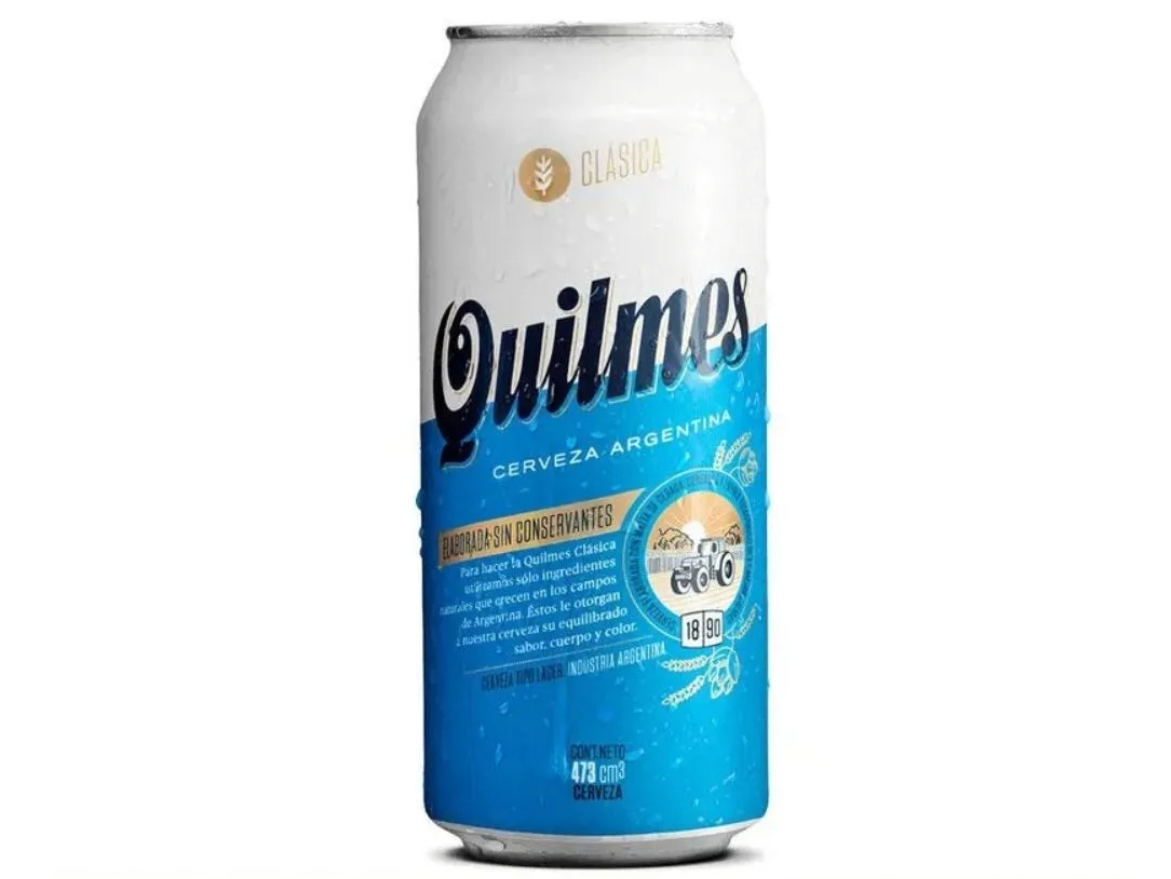 2 Quilmes lata 473cc ( rubia )