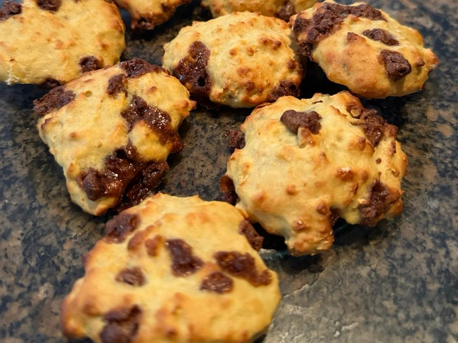 Galletas de Naranja con chip de chocolate y nueces.