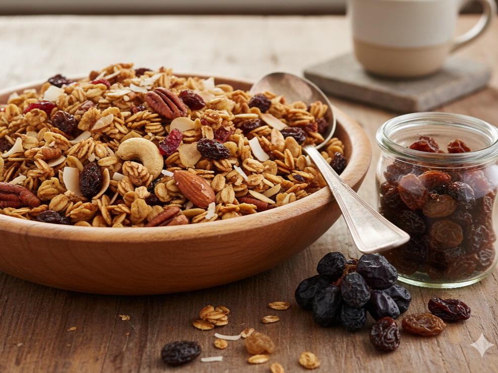 Granola con Pasas de uva