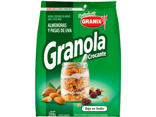 Granola Crocante pasas y almendras 200 gr GRANIX (a granel)