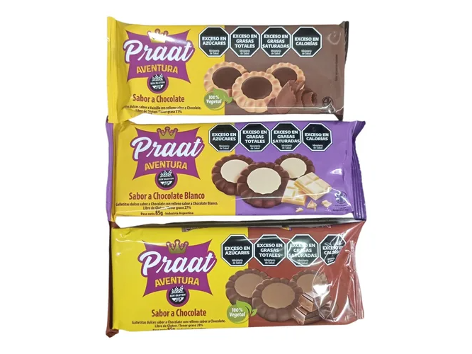 Galletas Praat AVENTURA (CHOCO RELLENAS DE CHOCO)
