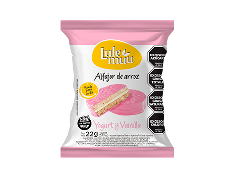 Alfajor de arroz Lulu Muu (yoguth y Frutilla sin tacc)  264 g