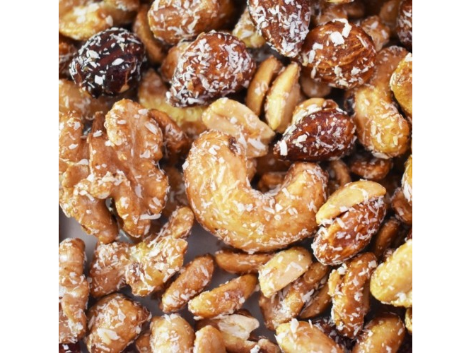 Frutos secos tostados con vainilla y coco