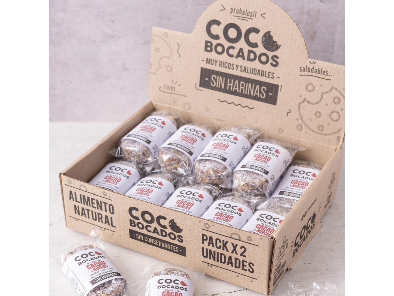 Bocadito de coco y nuez sin harinas X 2 UNIDADES