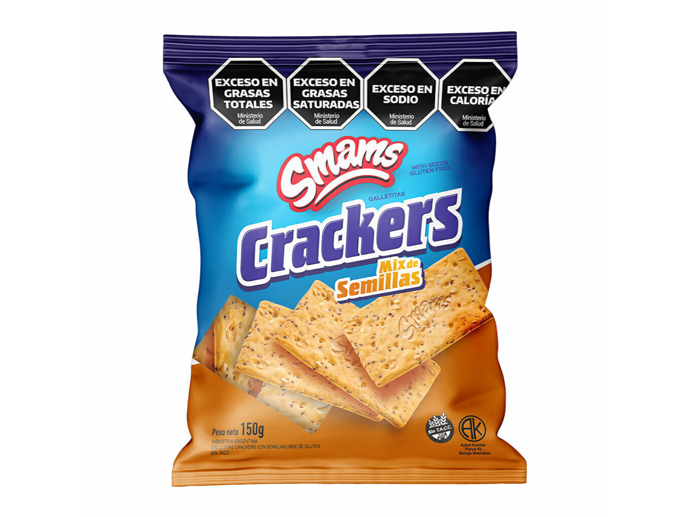 Smans Crackers con semillas saladas sin tacc 150 gr