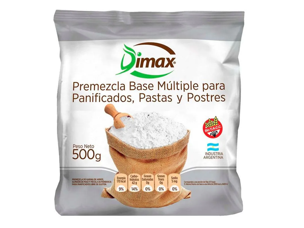 Premezla DIMAX 500 GR  (base multiple para panificados, pastas, postres)