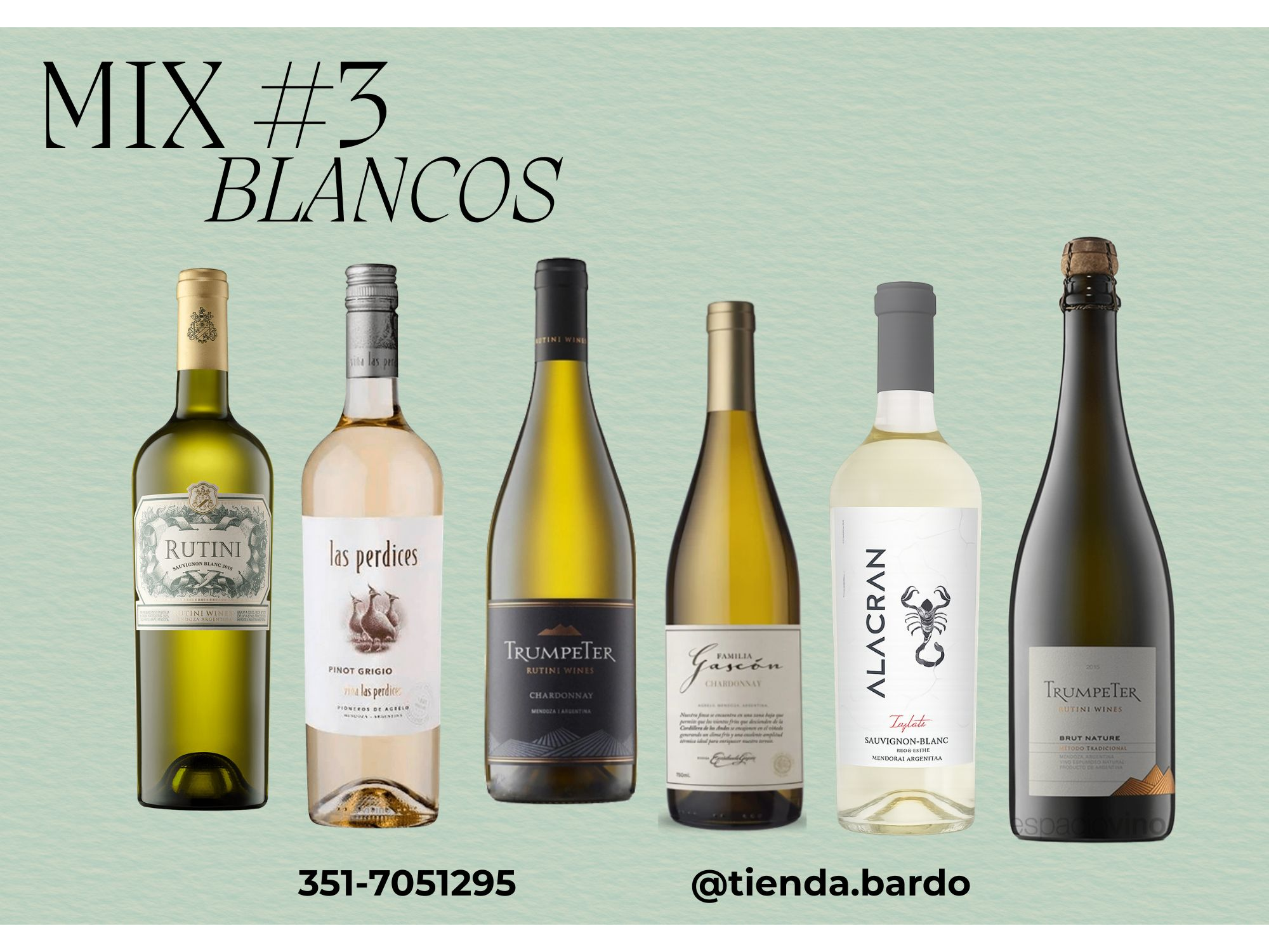 MIX 10 - BLANCOS - TRUMPETER BRUT NATURE DE REGALO!