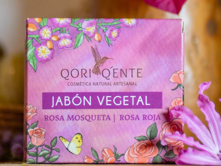 Jabón Vegetal - Rosa Mosqueta y Rosa Roja 120gr de Tierra Blanca