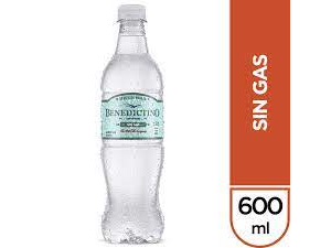 AGUA BENEDICTINO PET S/G 600ML.