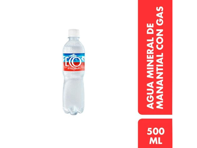 AGUA ECO DE LOS ANDES C/GAS 12 X 500