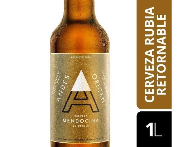 ANDES ORIGEN RUBIA 1LT. RETORNABLE