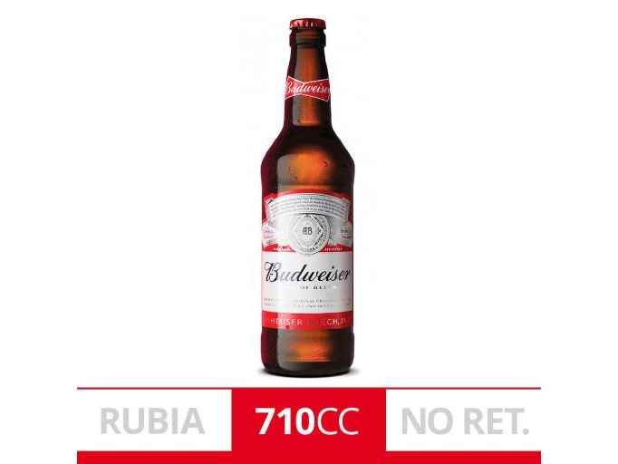 BUDWEISER 710ML. DESCARTABLE
