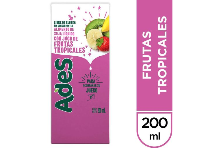 JUGO ADES FRUTOS TROPICALES 200ML.