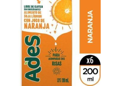 JUGO ADES NARANJA 200ML.