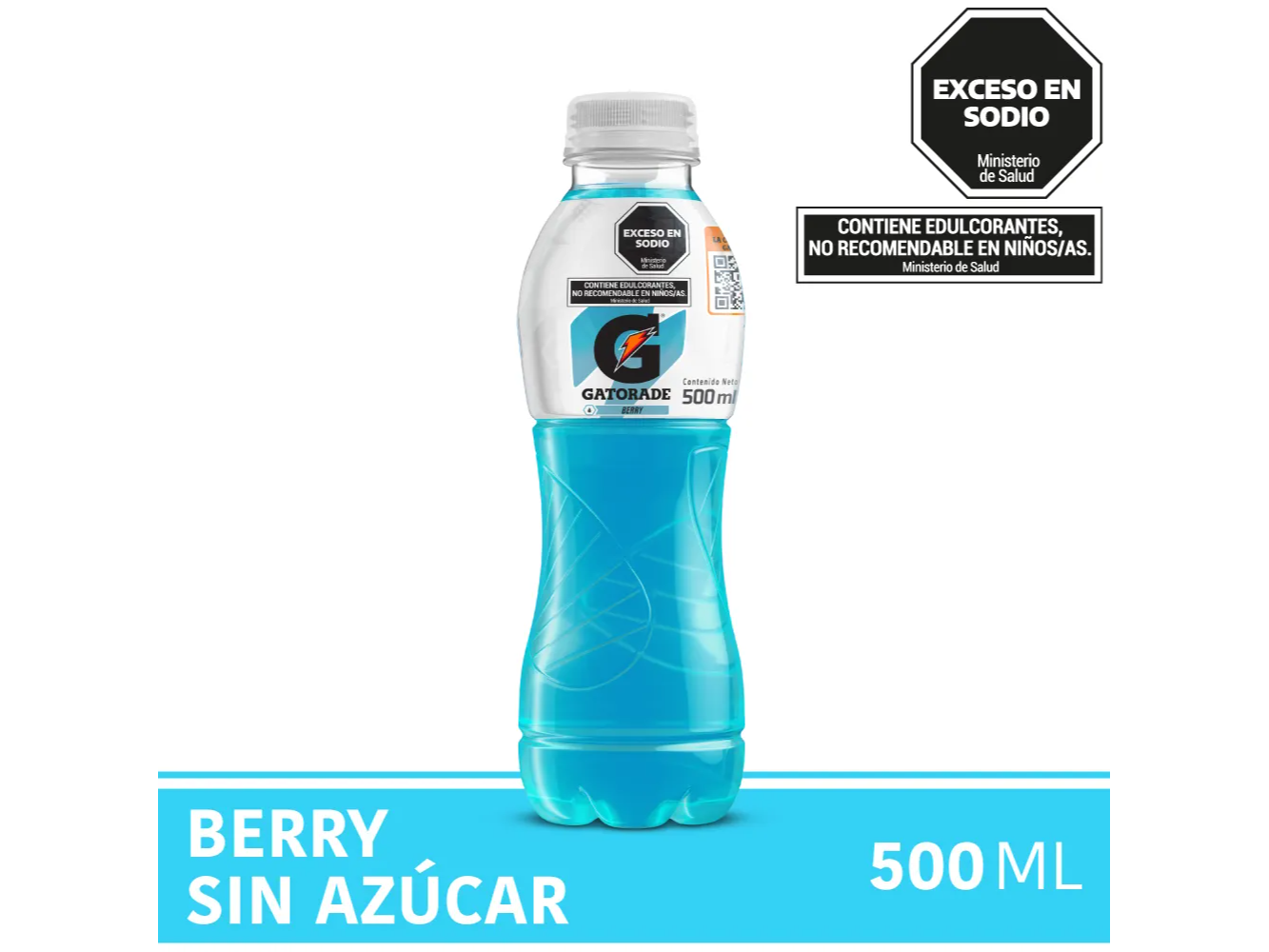 GATORADE BERRY S/AZUCAR 6x500ML.