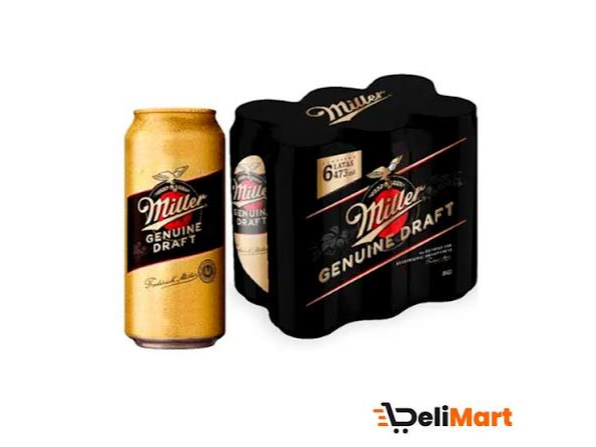 CERV. MILLER GENUINE DRAFT  6 x 473ML.