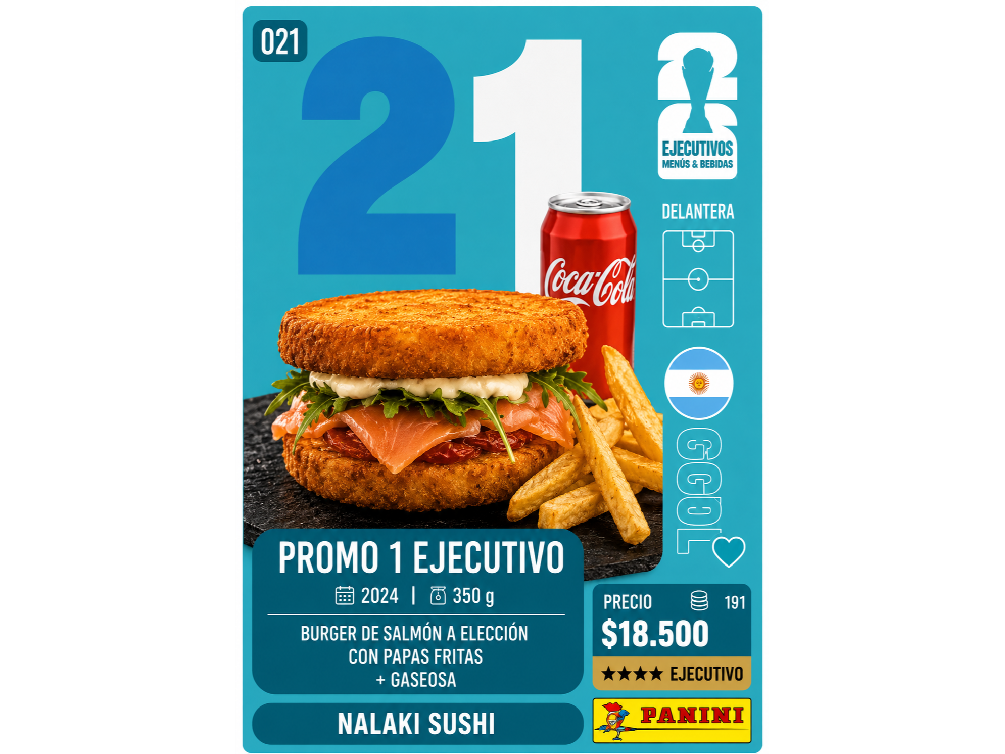 Ejecutivo burger con papas + bebida