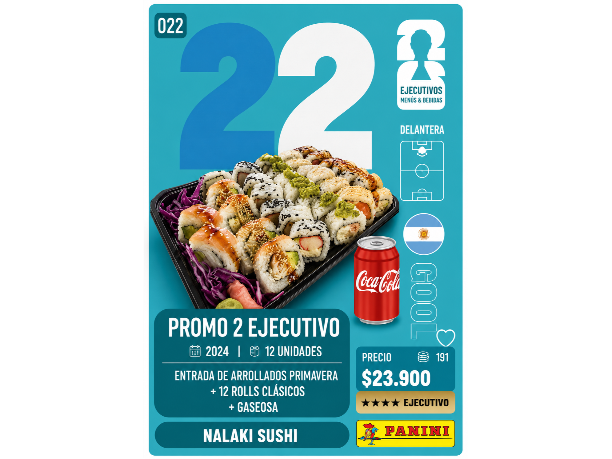 Ejecutivo 12 clásicos con entrada y bebida