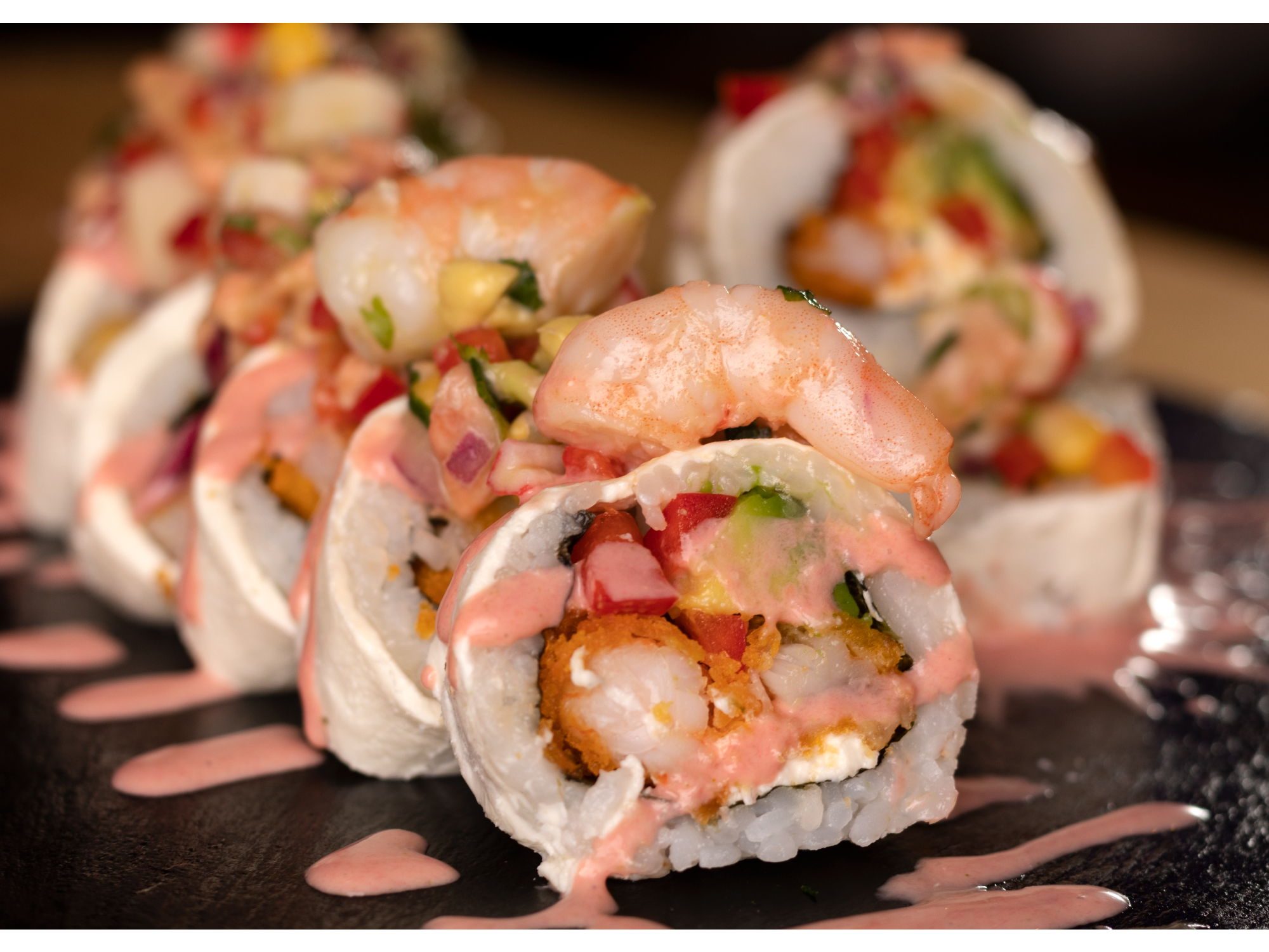 PROMO 2  * 30 PIEZAS ACEVICHADAS  *  2 JUGOS O BEBIDAS *  3 GYOSAS DE POLLO O CAMARON  *  2 BROWNIES CON HELADO