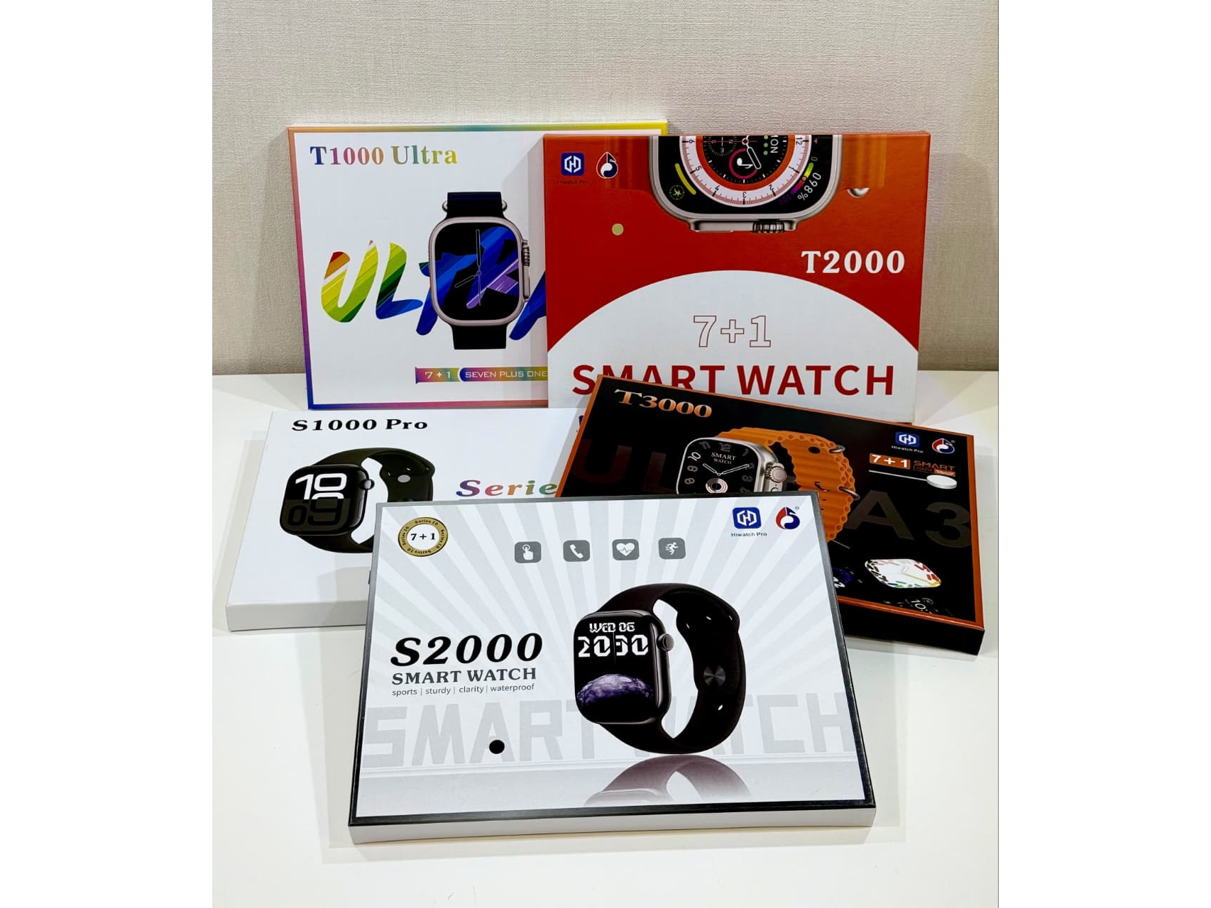 ⌚✨ Smartwatch Serie 7+1 – Modelos T1000 ultra / S1000 pro / T2000 / S2000 / T3000 ✨⌚