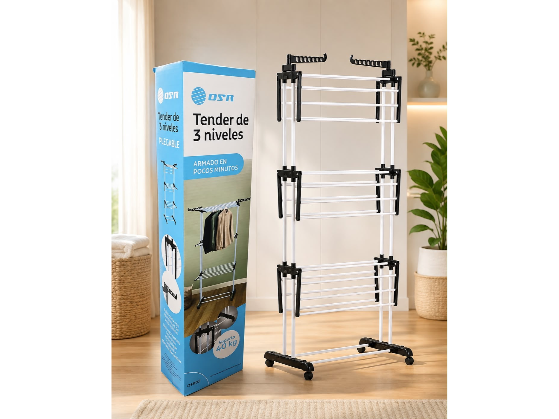 🧺✨ *Tender de 3 Niveles 40 KG*✨🧺