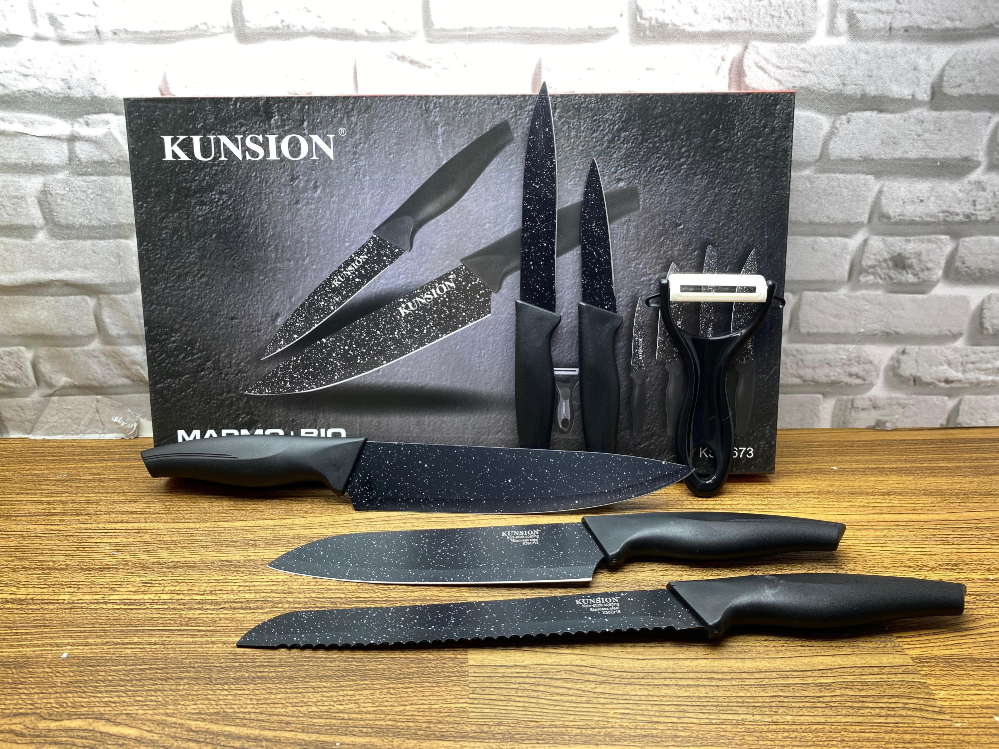 🔪✨ *Set de Cuchillos Kunsion Marmol Bio – 6 Piezas* ✨🔪