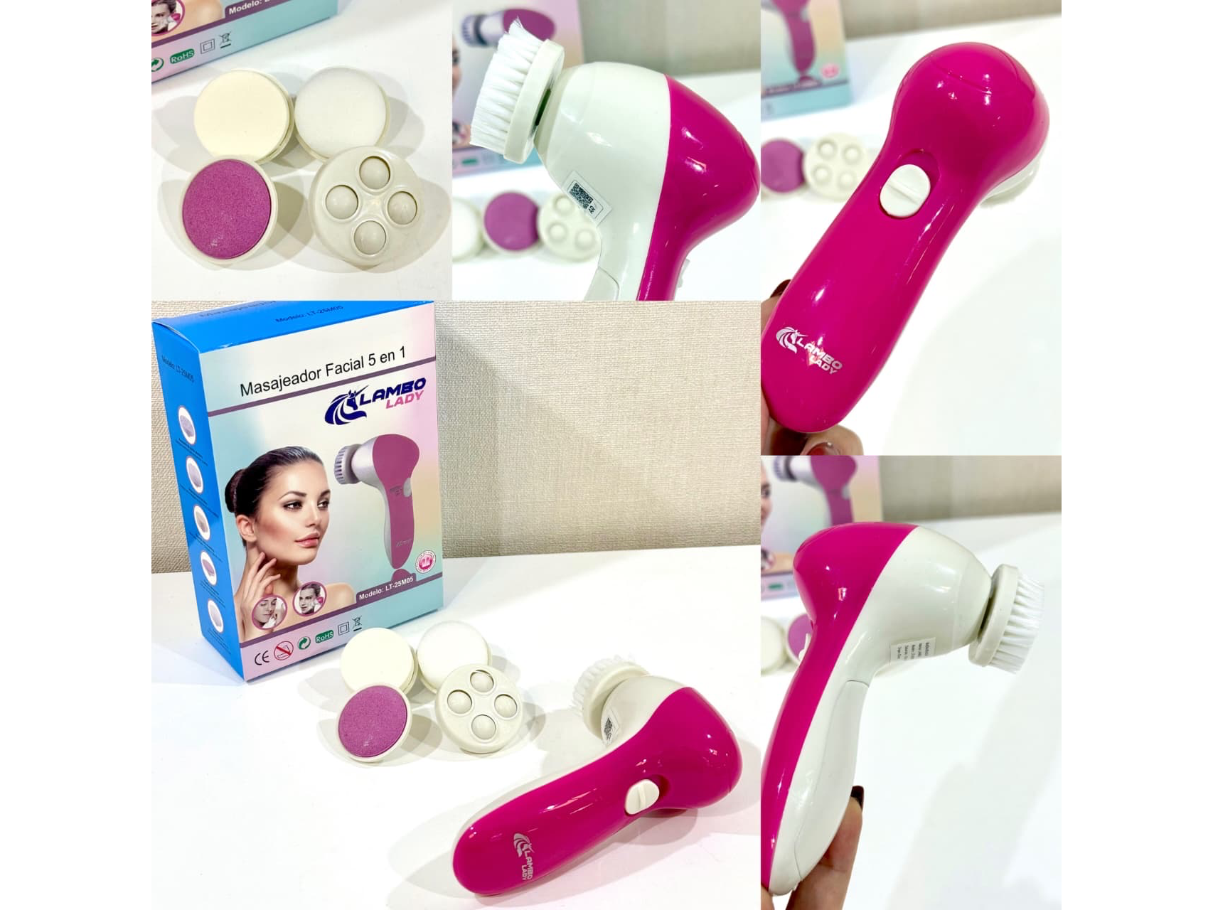 💆‍♀️ MASAJEADOR FACIAL ELÉCTRICO 5 EN 1 💆‍♀️