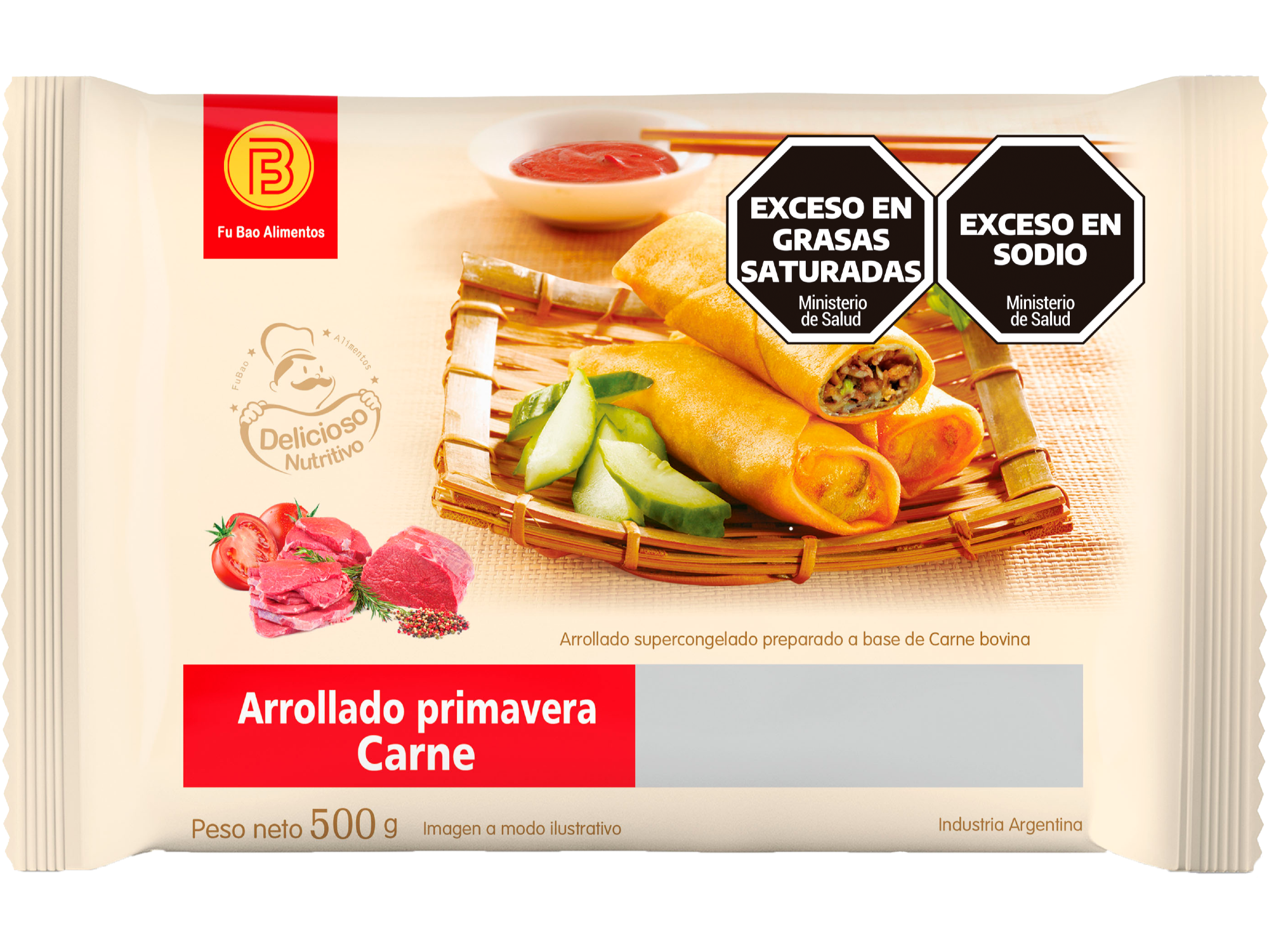 Arrollado Primavera de Carne 42g x12uni