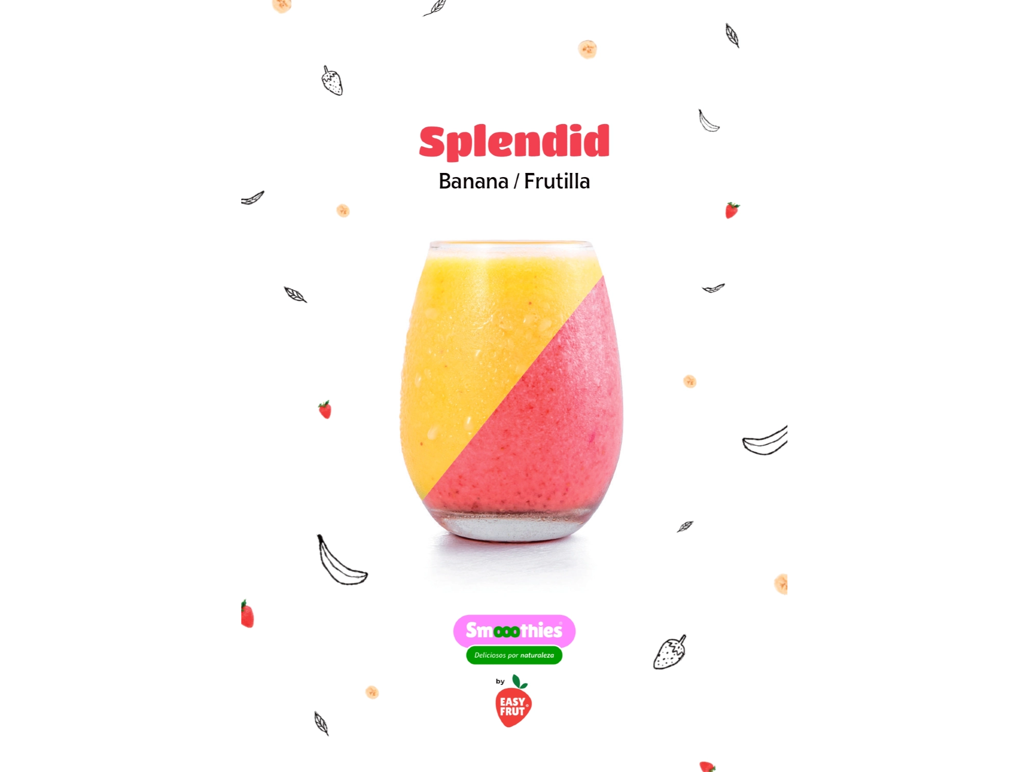 SMOOTHIES DUO - SPLENDID:BANANA / FRUTILLA  x15 UNIDADES