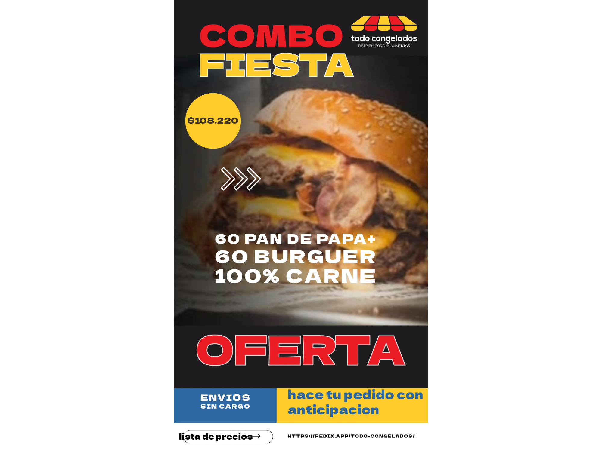 COMBO FIESTA BURGUER