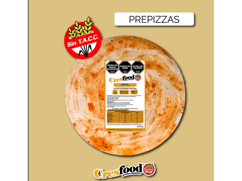Pre pizzas x4 porciones Clasica