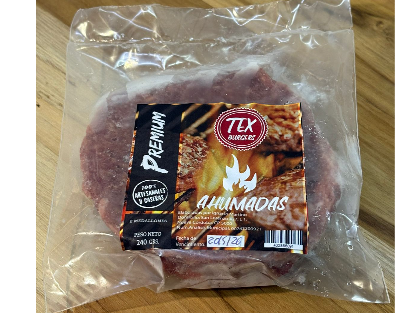 Burger Ahumadas 25x2x240gr Tex 100% Artesanal