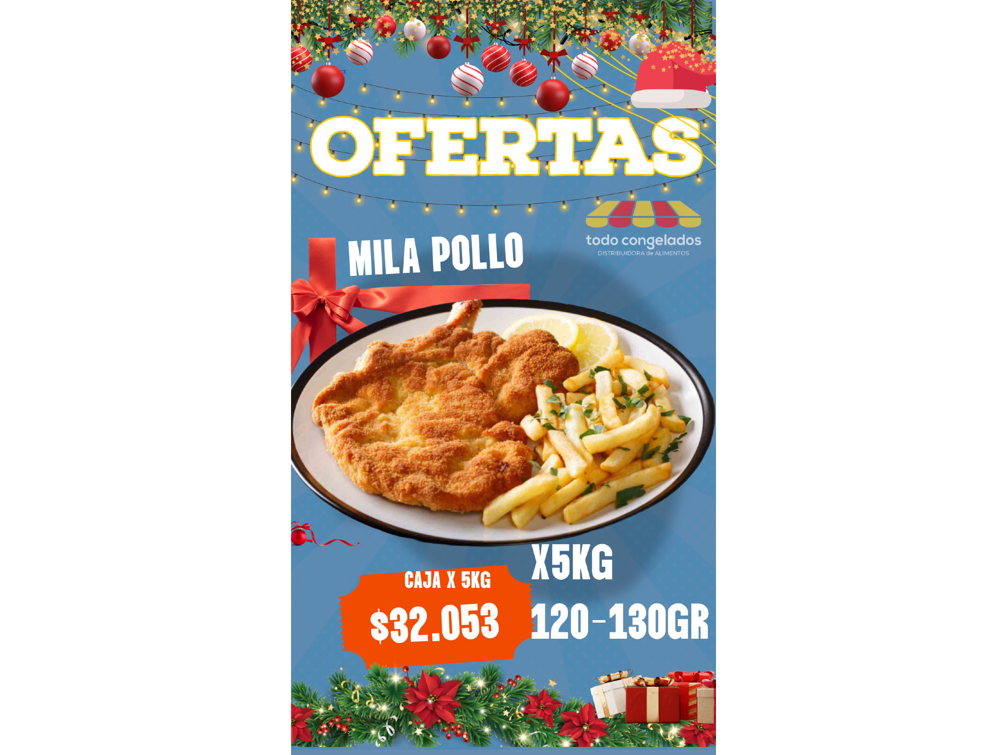Mila de pollo Iner x5kg 120-130gr c/u lutti - Lutti