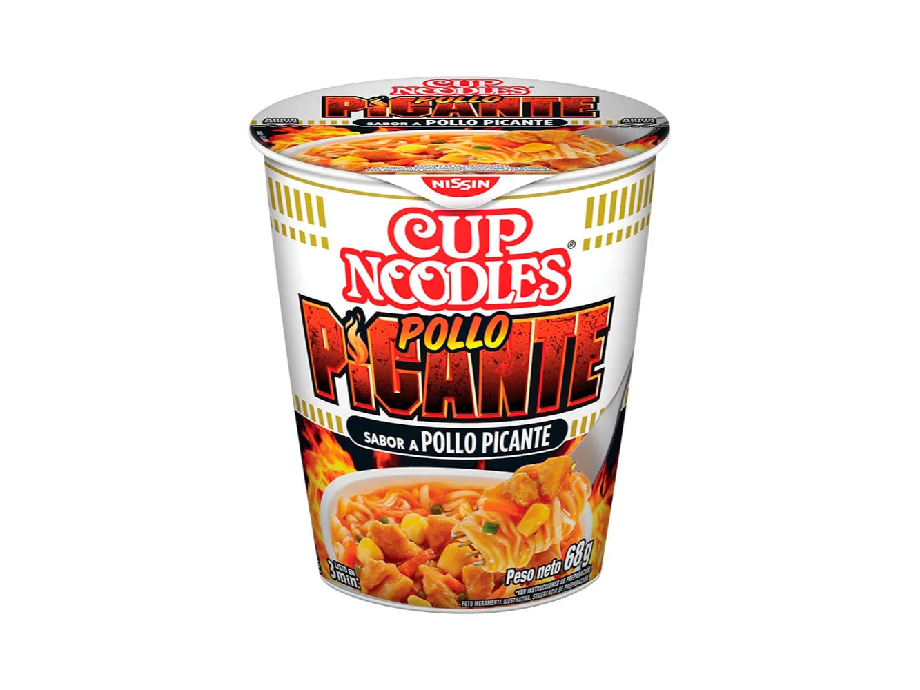NISSIN CUP NOODLES POLLO PICANTE 24 X68G
