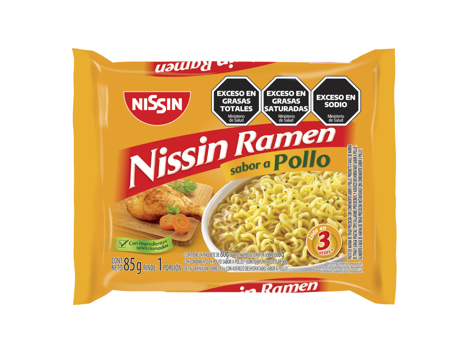 NISSIN RAMEN POLLO 30 X85G
