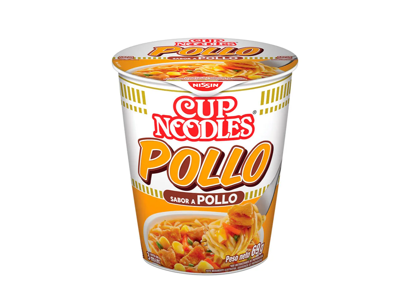 NISSIN CUP NOODLES POLLO 24 X69G