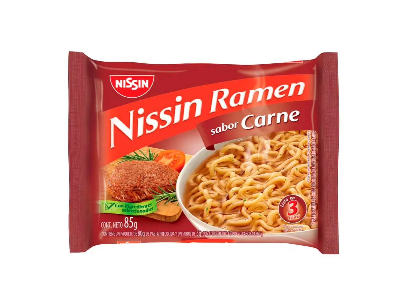 NISSIN RAMEN CARNE 30 X85G