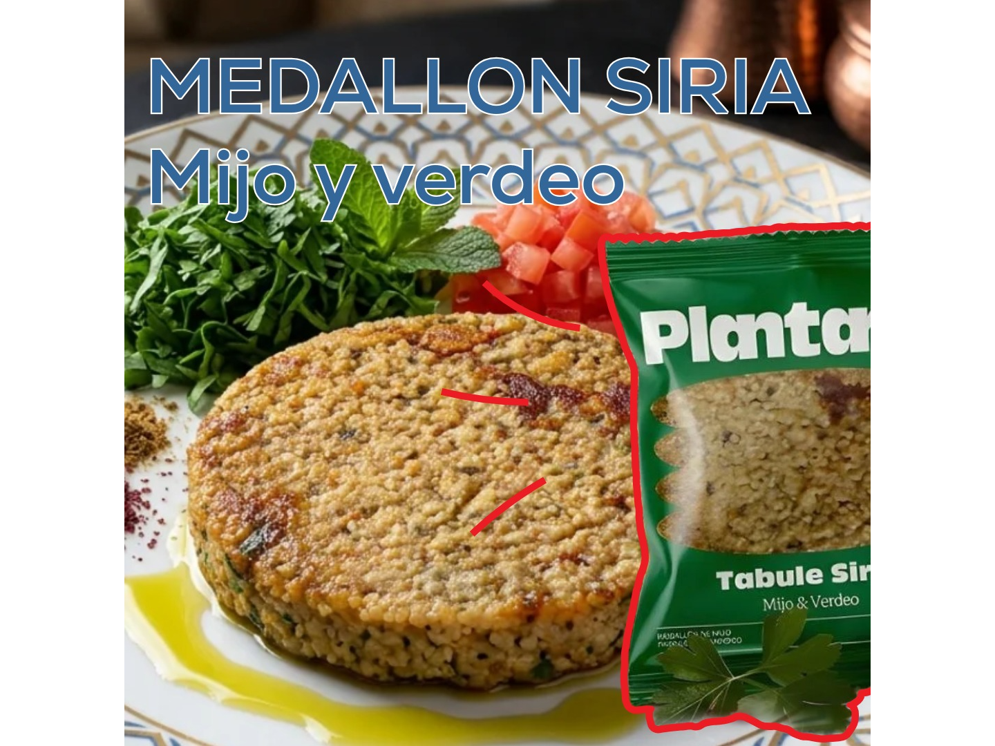 Medallón Tabule-Mijo y Verdeo Pack x4und 380gr