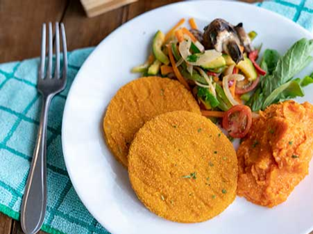 MEDALLON DE MERLUZA CON CALABAZA Y QUESO X 5 KG - GRANGYS