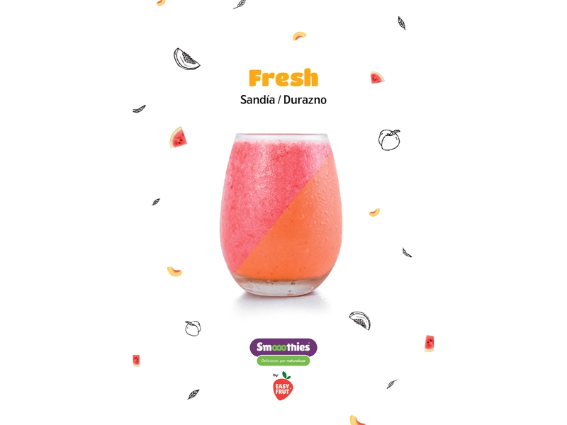 SMOOTHIES DUO 3 - FRESH:SANDIA / DURAZNO x15UNIDADES