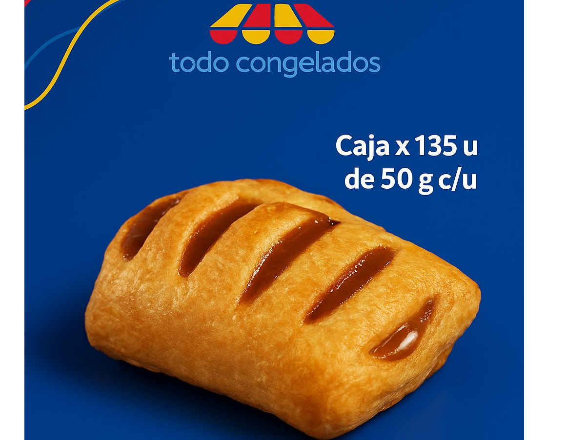 Bolsillito c/dulce de leche pref. (Caja x135u de 50g c/u) PASTELINO
