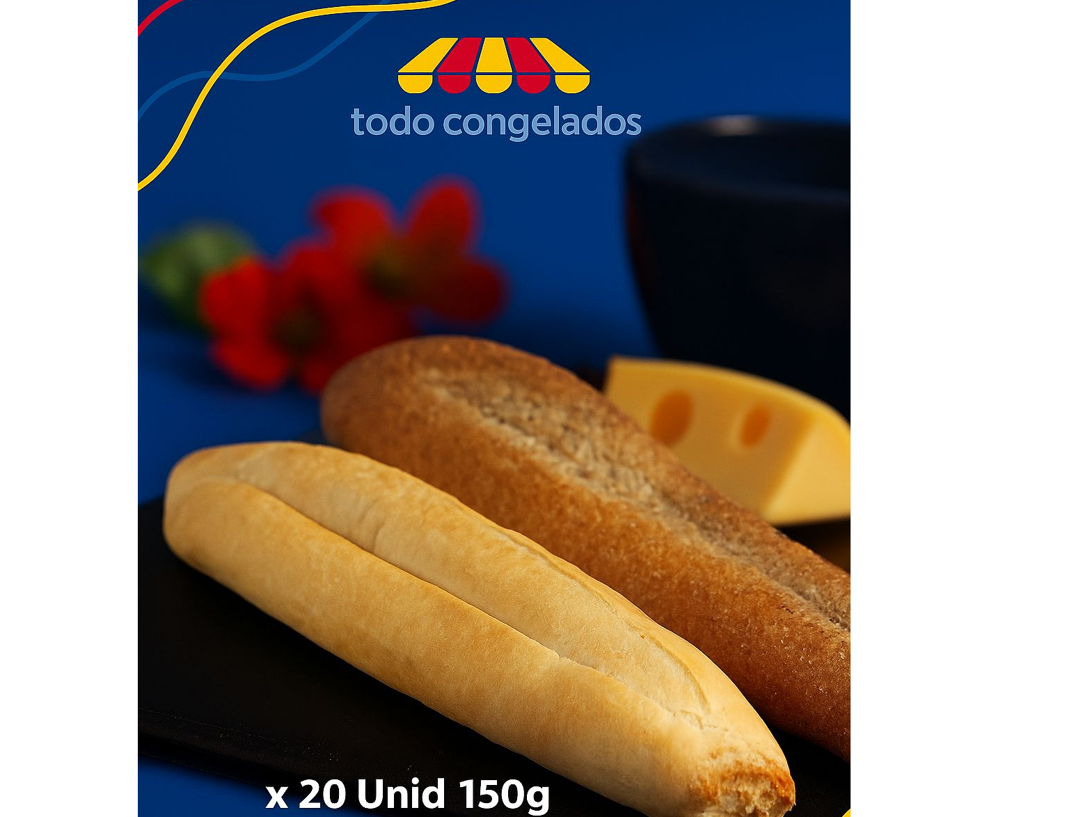 Media Baguette pre-cocida x20uni 150g c/u PASTELINO
