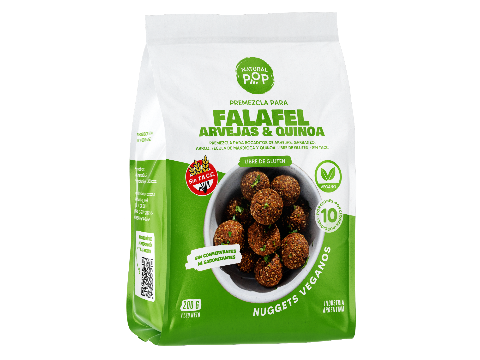 FALAFEL DE ARVEJA Y QUINOA X 200 GR