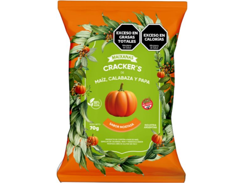 CRACKERS DE MAIZ, CALABAZA Y PAPA X 70 G