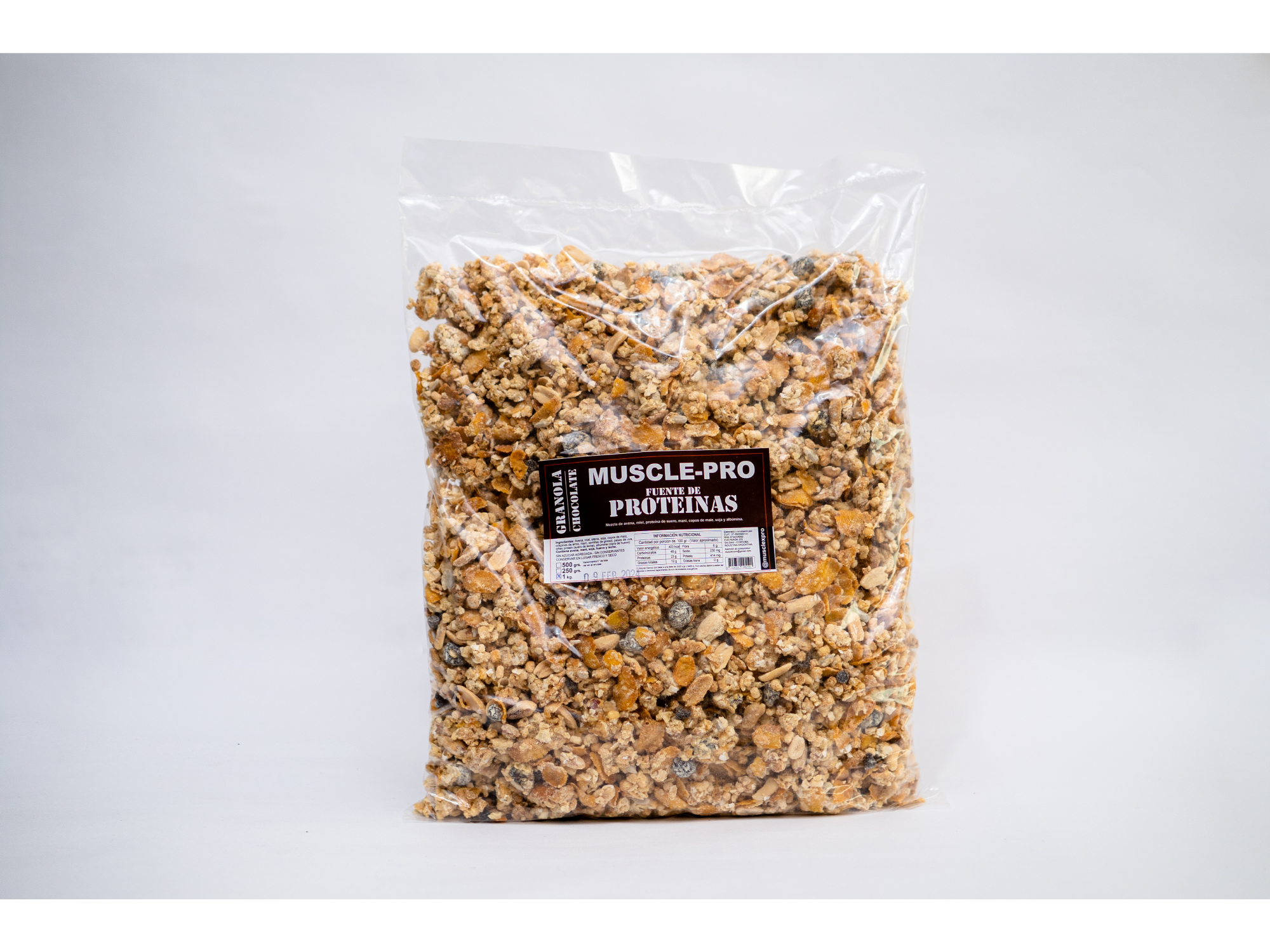 GRANOLA PROTEICA CON CHOCOLATE X 1 KG