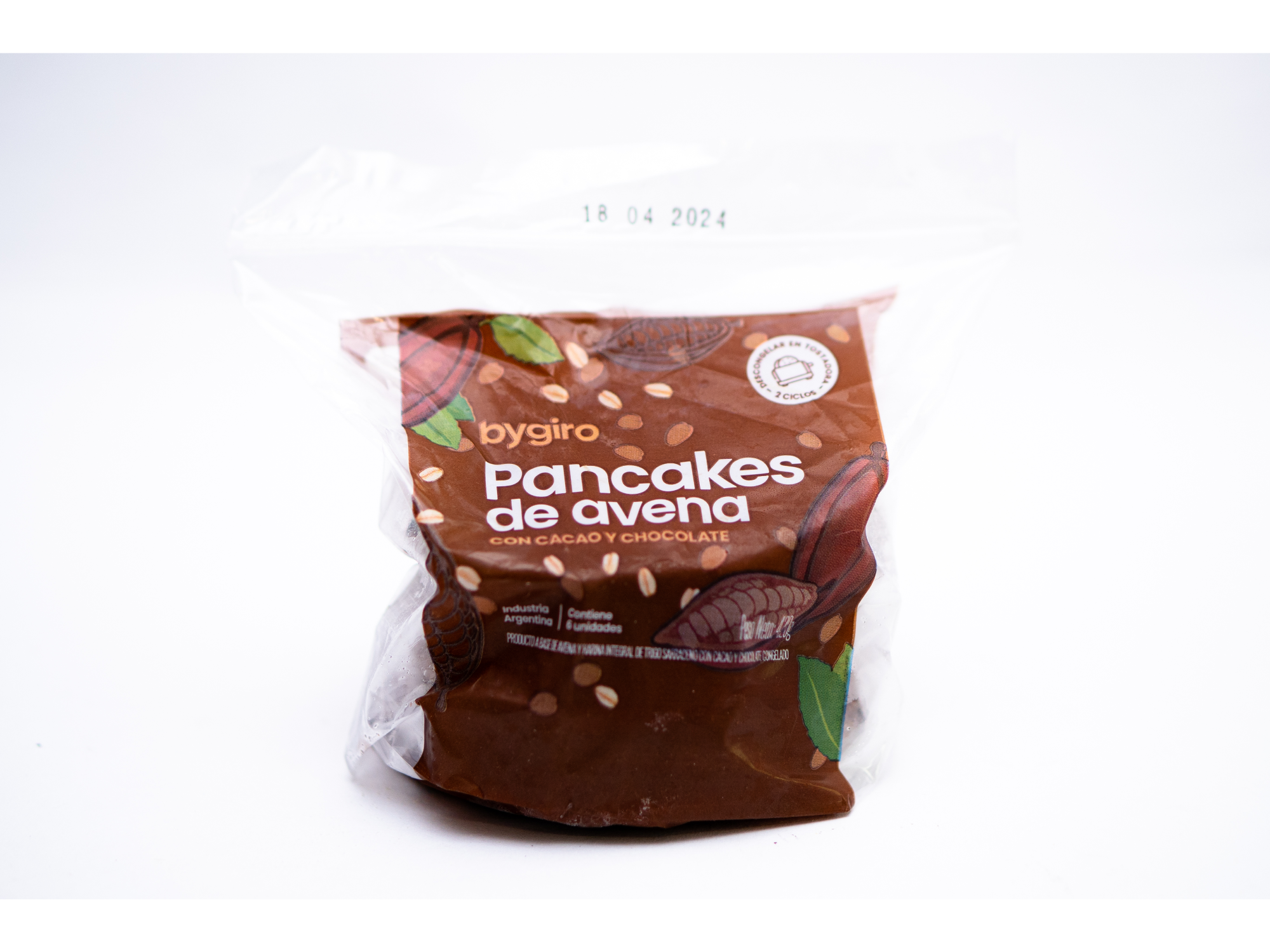 PANCAKES DE AVENA - CACAO Y CHOCOLATE  X 6 UNIDADES