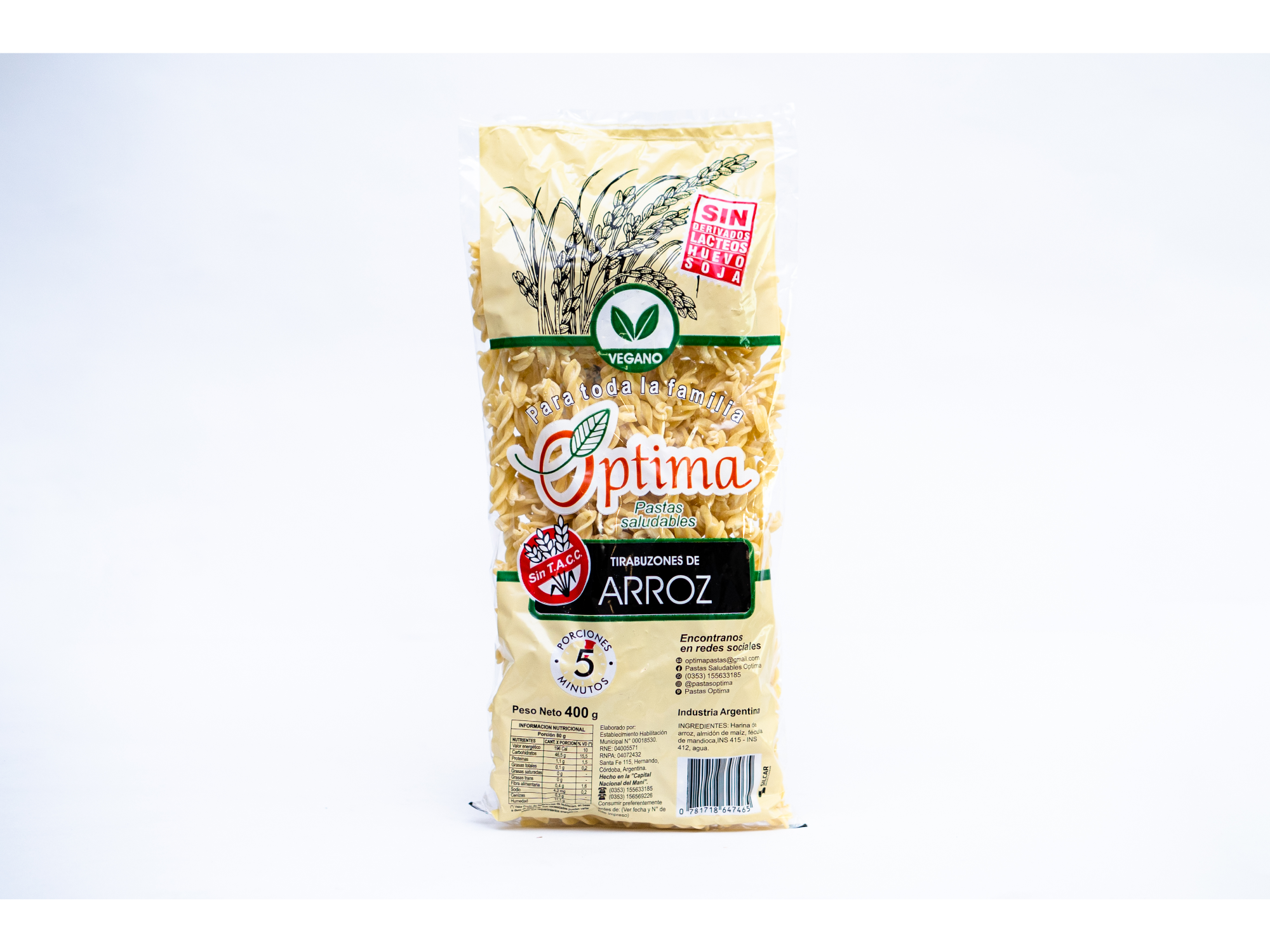 FIDEOS DE ARROZ TIRABUZON X 400 GR