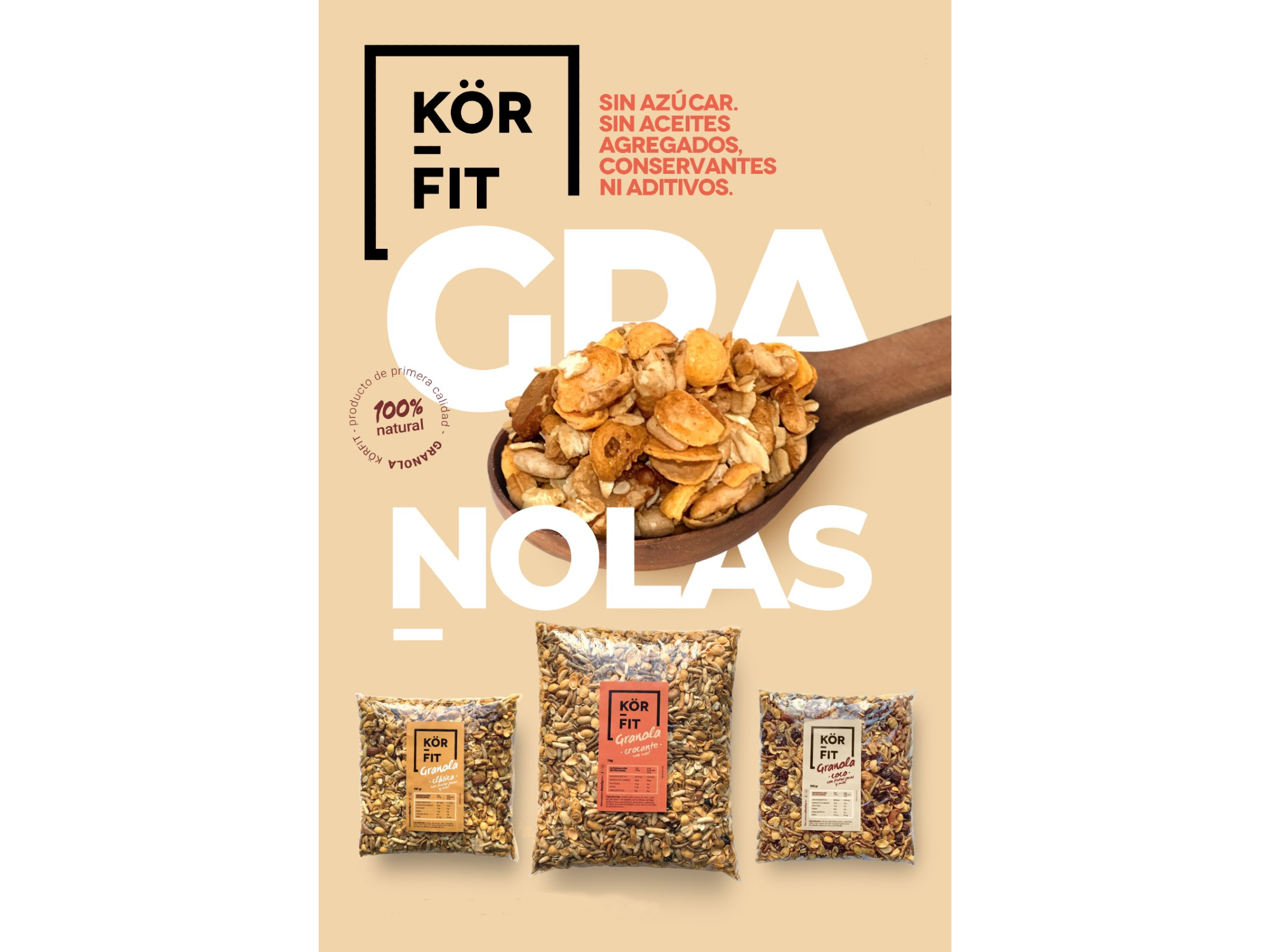 GRANOLA CLASICA KOR FIT CON PASAS X 1 KG