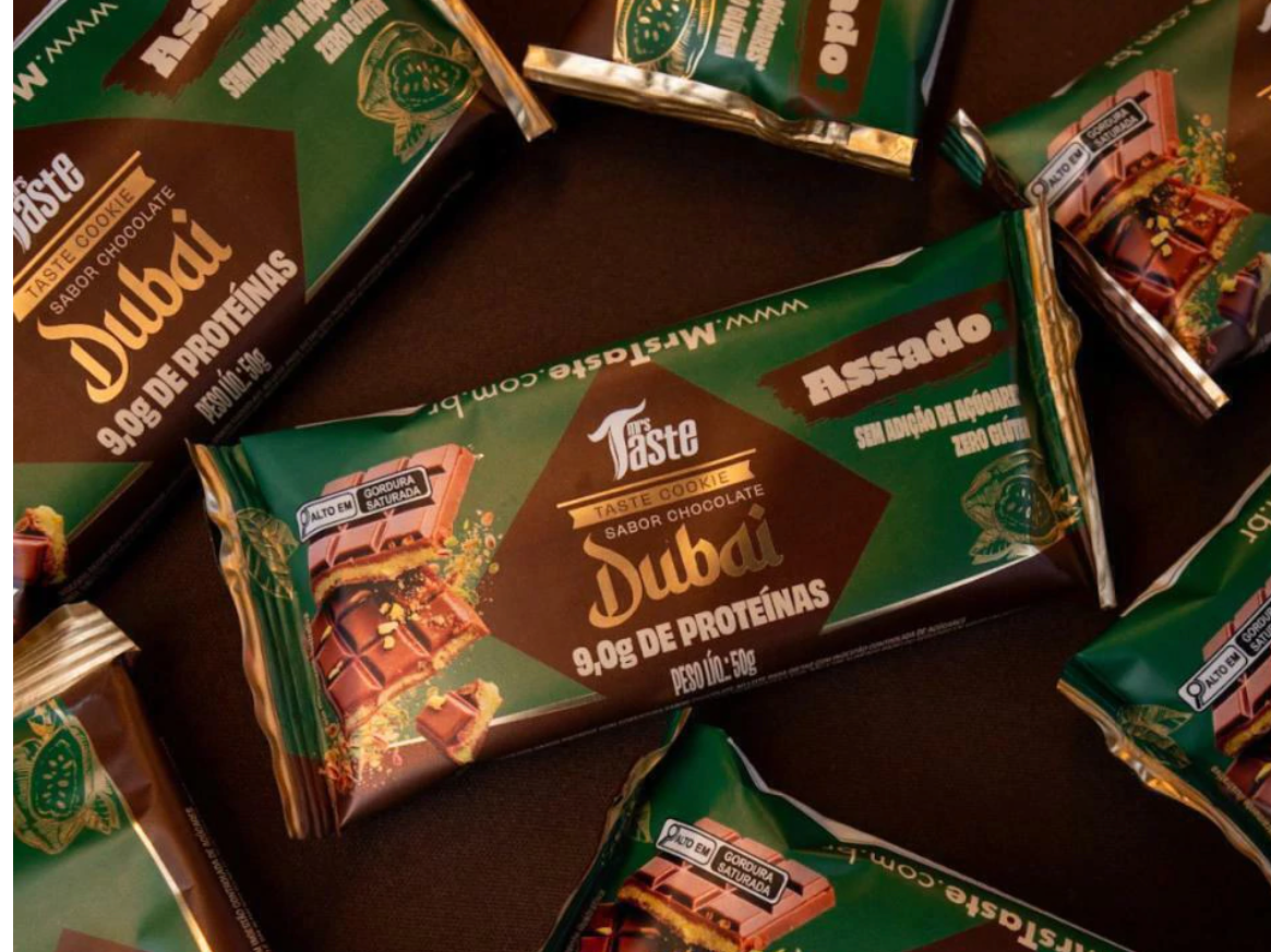 Barra proteica con relleno sabor Chocolate Dubai