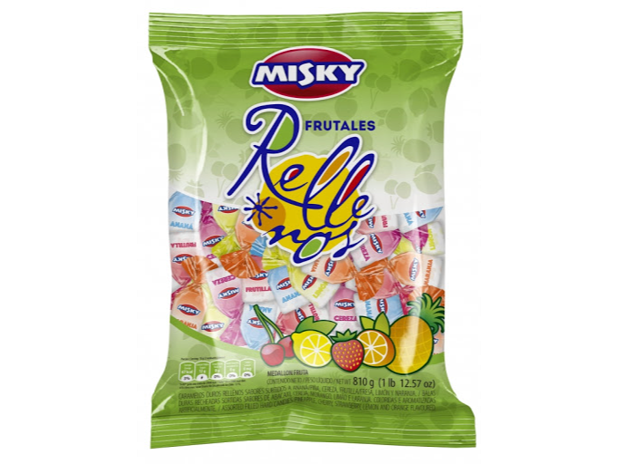 CARAMELOS RELLENOS FRUTALES MISKY X 810 GR